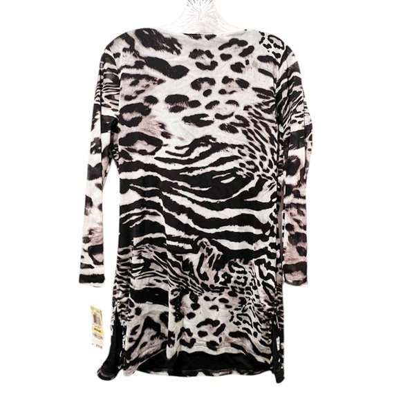 INC Animal Print Embellished Dress-Black & White Zebra Print-Size Medium - Picture 3 of 4